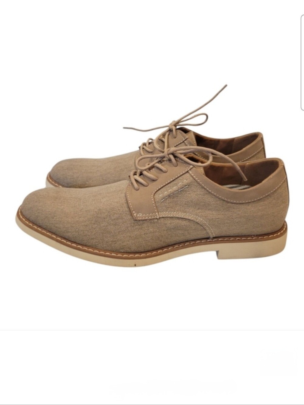 G. H. Bass & Co Lloyd Natural Canvas Oxford Shoes Sz.10